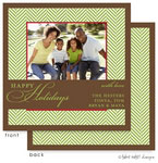 Take Note Designs Digital Holiday Photo Cards - Green Tweed Wrap