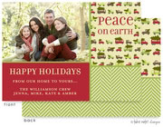 Take Note Designs Digital Holiday Photo Cards - Peace on Earth Green Tweed