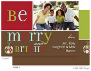 Take Note Designs Digital Holiday Photo Cards - Be Merry and Bright
