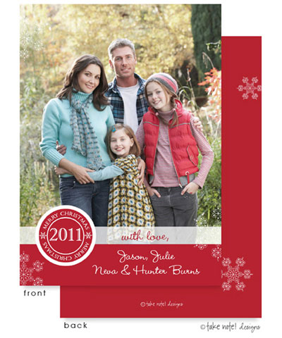 Take Note Designs Digital Holiday Photo Cards - Christmas Seal Block Take Note Designs Digital Holiday Photo Cards - Christmas Seal Block