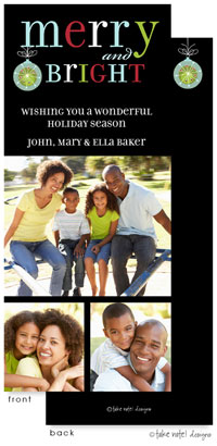 Take Note Designs Digital Holiday Photo Cards - Merry and Bright Ornament