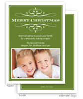 Take Note Designs Digital Holiday Photo Cards - Elegant Holiday Green Photo