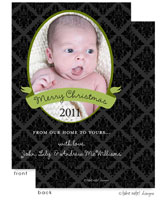 Take Note Designs Digital Holiday Photo Cards - Black Damask Frame