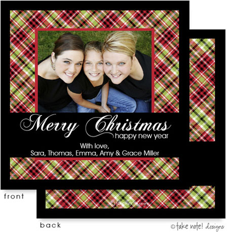 Take Note Designs Digital Holiday Photo Cards - Beautiful Plaid Elegance Wrap Take Note Designs Digital Holiday Photo Cards - Beautiful Plaid Elegance Wrap