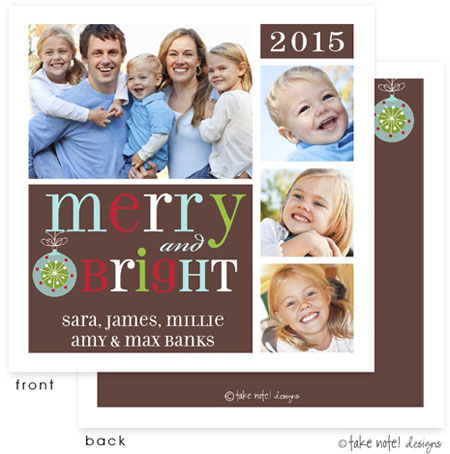Take Note Designs Digital Holiday Photo Cards - Merry and Bright Ornament Take Note Designs Digital Holiday Photo Cards - Merry and Bright Ornament