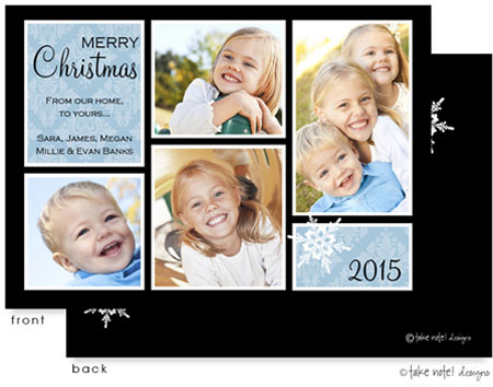 Take Note Designs Digital Holiday Photo Cards - Ice Damask Blocks Take Note Designs Digital Holiday Photo Cards - Ice Damask Blocks