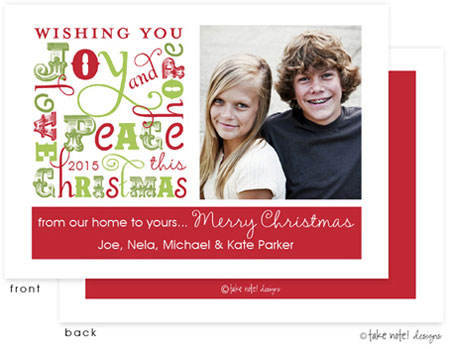 Take Note Designs Digital Holiday Photo Cards - Christmas Fun Lettering Take Note Designs Digital Holiday Photo Cards - Christmas Fun Lettering