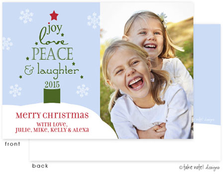 Take Note Designs Digital Holiday Photo Cards - Joy Tree Snowy Hill Take Note Designs Digital Holiday Photo Cards - Joy Tree Snowy Hill