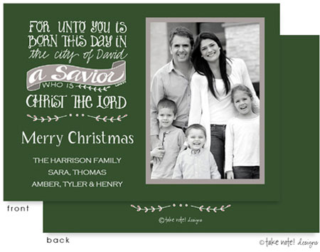 Take Note Designs Digital Holiday Photo Cards - City of David Single Photo