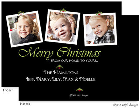 Take Note Designs Digital Holiday Photo Cards - Christmas Blessing Three Photo Take Note Designs Digital Holiday Photo Cards - Christmas Blessing Three Photo