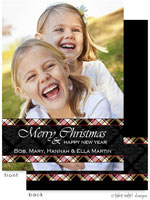 Take Note Designs Digital Holiday Photo Cards - Plaid Damask Wrap