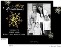 Take Note Designs Digital Holiday Photo Cards - Gold Ornate Snowflakes