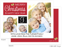 Take Note Designs Digital Holiday Photo Cards - Monogram Damask Square