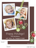 Take Note Designs Digital Holiday Photo Cards - Swinging Ornaments 3 Photo