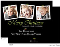 Take Note Designs Digital Holiday Photo Cards - Christmas Blessing Three Photo