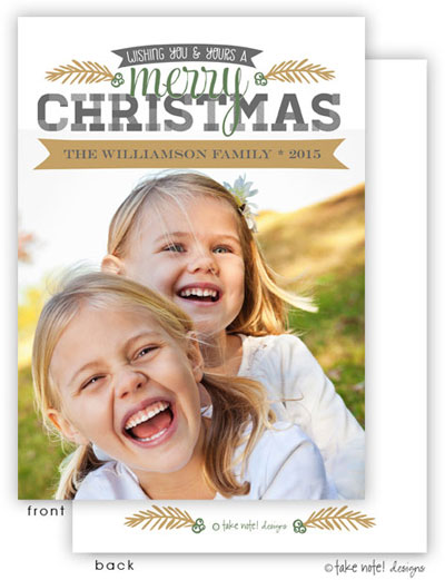 Take Note Designs Digital Holiday Photo Cards - Christmas Simplicity