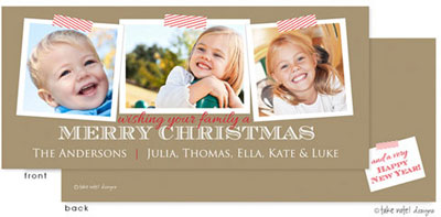 Take Note Designs Digital Holiday Photo Cards - Red Tape and Craft Trio Take Note Designs Digital Holiday Photo Cards - Red Tape and Craft Trio