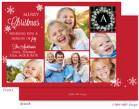 Take Note Designs Digital Holiday Photo Cards - Monogram Plaid Corner