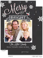 Take Note Designs Digital Holiday Photo Cards - Merry and Bright Chalkboard Banner