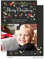 Take Note Designs Digital Holiday Photo Cards - Christmas Elegant Floral