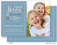 Take Note Designs Digital Holiday Photo Cards - Holiday Greeting Cheer Blue