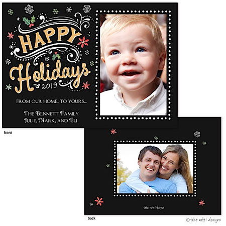 Take Note Designs Digital Holiday Photo Cards - Happy Holidays Festive Take Note Designs Digital Holiday Photo Cards - Happy Holidays Festive