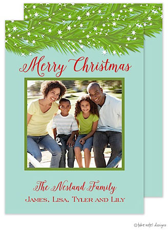 Take Note Designs Digital Holiday Photo Cards - Boughs Sparkle Frame Take Note Designs Digital Holiday Photo Cards - Boughs Sparkle Frame