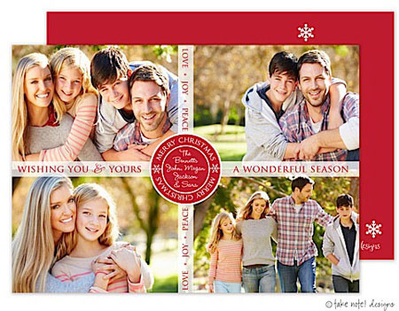 Take Note Designs Digital Holiday Photo Cards - Ribbon Overlay Transparent Band Vertical Take Note Designs Digital Holiday Photo Cards - Ribbon Overlay Transparent Band Vertical
