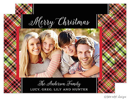 Take Note Designs Digital Holiday Photo Cards - Christmas Plaid Wrap Take Note Designs Digital Holiday Photo Cards - Christmas Plaid Wrap