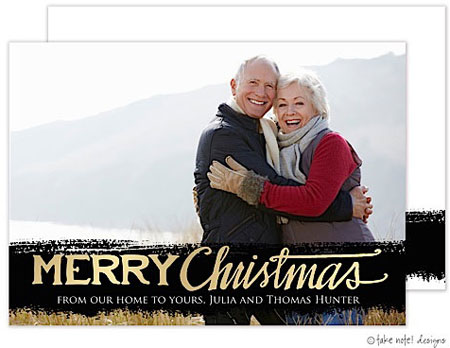 Take Note Designs Digital Holiday Photo Cards - Black Painted Band Take Note Designs Digital Holiday Photo Cards - Black Painted Band
