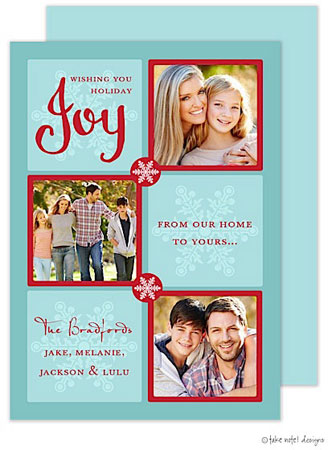 Take Note Designs Digital Holiday Photo Cards - Snowflake Christmas Corners White Take Note Designs Digital Holiday Photo Cards - Snowflake Christmas Corners White