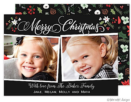Take Note Designs Digital Holiday Photo Cards - Christmas Floral Berry Bunch Take Note Designs Digital Holiday Photo Cards - Christmas Floral Berry Bunch