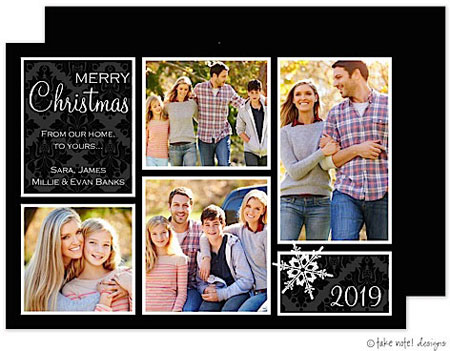 Take Note Designs Digital Holiday Photo Cards - Damask Corners Classic Take Note Designs Digital Holiday Photo Cards - Damask Corners Classic