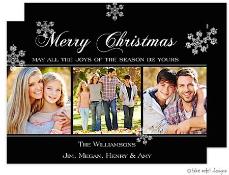 Take Note Designs Digital Holiday Photo Cards - Black Simple Trio Take Note Designs Digital Holiday Photo Cards - Black Simple Trio