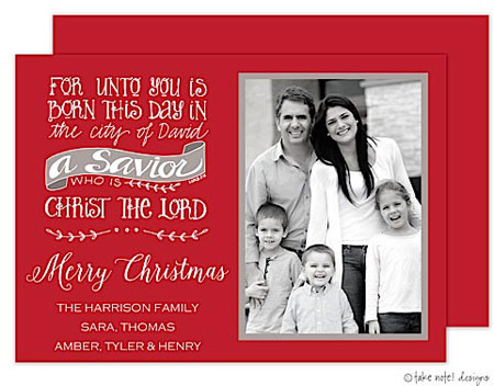 Take Note Designs Digital Holiday Photo Cards - City Of David Red Take Note Designs Digital Holiday Photo Cards - City Of David Red