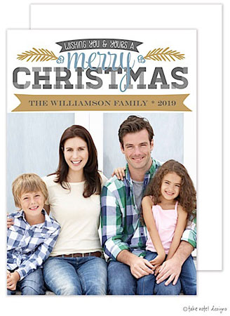Take Note Designs Digital Holiday Photo Cards - Christmas Berries Accent Blue Take Note Designs Digital Holiday Photo Cards - Christmas Berries Accent Blue