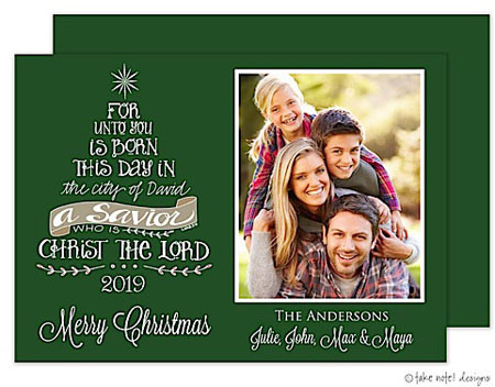 Take Note Designs Digital Holiday Photo Cards - City Of David Christmas Tree Green Take Note Designs Digital Holiday Photo Cards - City Of David Christmas Tree Green