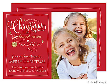Take Note Designs Digital Holiday Photo Cards - Christmas Word Art Red Take Note Designs Digital Holiday Photo Cards - Christmas Word Art Red
