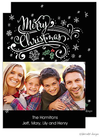 Take Note Designs Digital Holiday Photo Cards - Merry Christmas Swirl Take Note Designs Digital Holiday Photo Cards - Merry Christmas Swirl