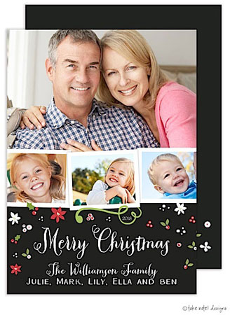 Take Note Designs Digital Holiday Photo Cards - Christmas Floral Scatter Snapshots Take Note Designs Digital Holiday Photo Cards - Christmas Floral Scatter Snapshots