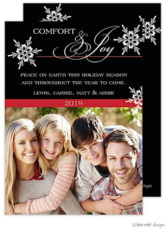 Take Note Designs Digital Holiday Photo Cards - Comfort And Joy Classic Take Note Designs Digital Holiday Photo Cards - Comfort And Joy Classic