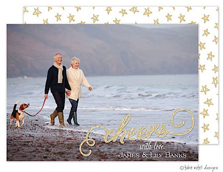 Take Note Designs Digital Holiday Photo Cards - Cheers Sparkle Overlay Take Note Designs Digital Holiday Photo Cards - Cheers Sparkle Overlay