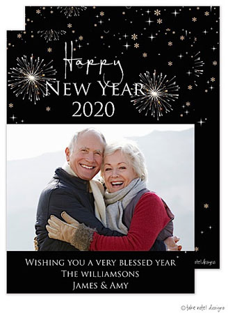 Take Note Designs Digital Holiday Photo Cards - Happy New Year Celebration Take Note Designs Digital Holiday Photo Cards - Happy New Year Celebration