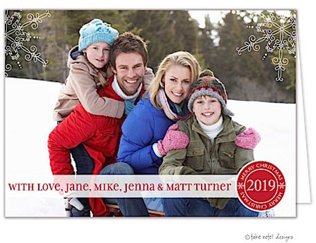 Take Note Designs Digital Holiday Photo Cards - Christmas Seal Take Note Designs Digital Holiday Photo Cards - Christmas Seal
