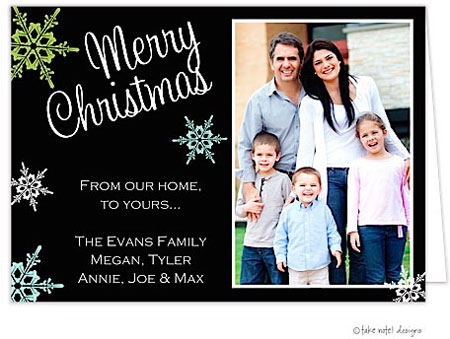 Take Note Designs Digital Holiday Photo Cards - Fresh Snowflake Elegance Take Note Designs Digital Holiday Photo Cards - Fresh Snowflake Elegance