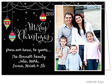 Take Note Designs Digital Holiday Photo Cards - Ornament Cheer