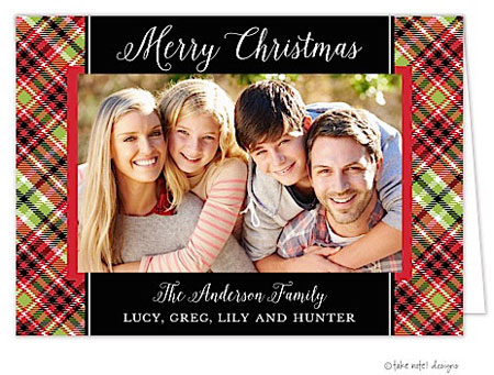 Take Note Designs Digital Holiday Photo Cards - Christmas Plaid Wrap Take Note Designs Digital Holiday Photo Cards - Christmas Plaid Wrap