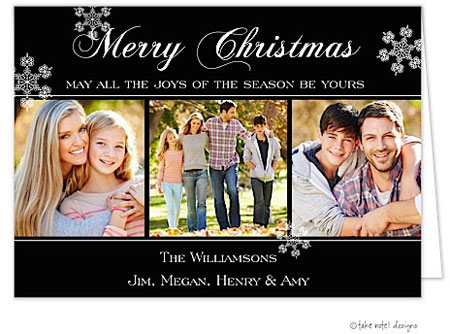 Take Note Designs Digital Holiday Photo Cards - Black Simple Trio Take Note Designs Digital Holiday Photo Cards - Black Simple Trio