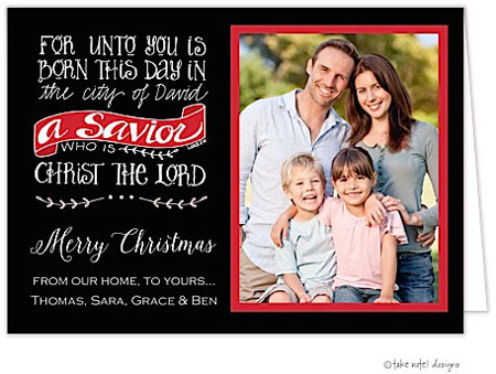 Take Note Designs Digital Holiday Photo Cards - City Of David Black