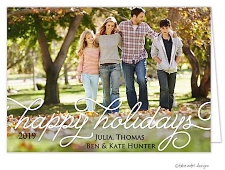 Take Note Designs Digital Holiday Photo Cards - Happy Holidays Overlay